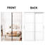 Porte coulissante - Porte de placard coulissante en aluminium moderne avec poignée de miroir pleine longueur et trousse de quincaillerie-115692178-115640009