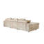 Canapé modulaire en laine d'agneau moelleux de 129,8 po Camel