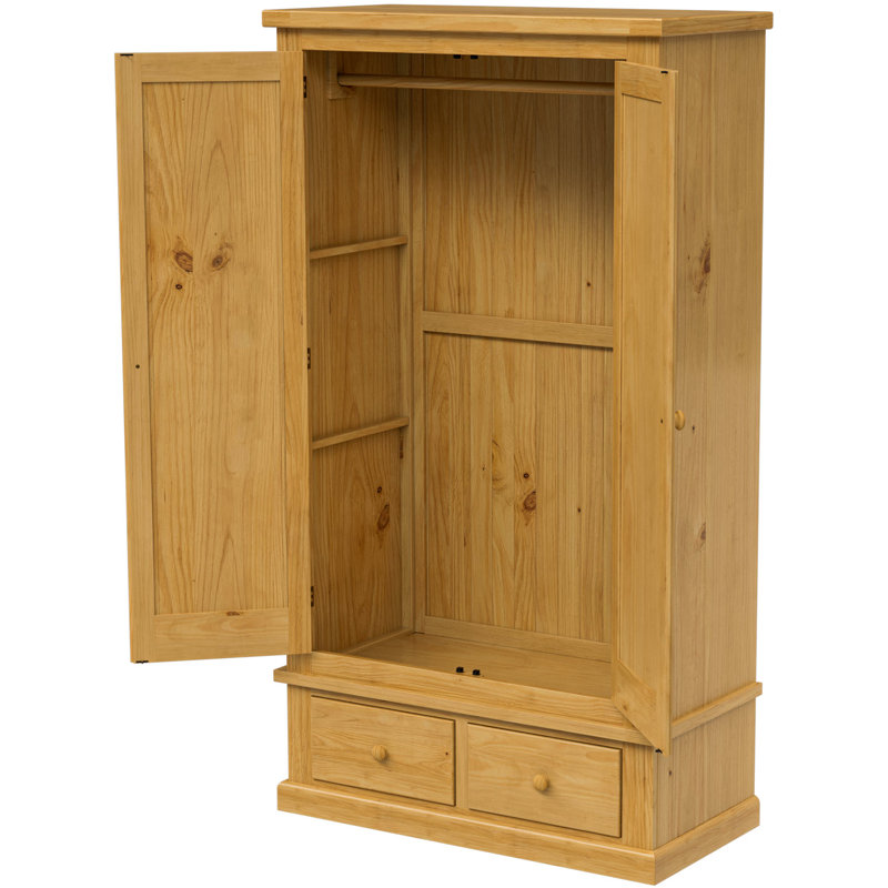 Jaeden 2 Door Solid Wood Wardrobe