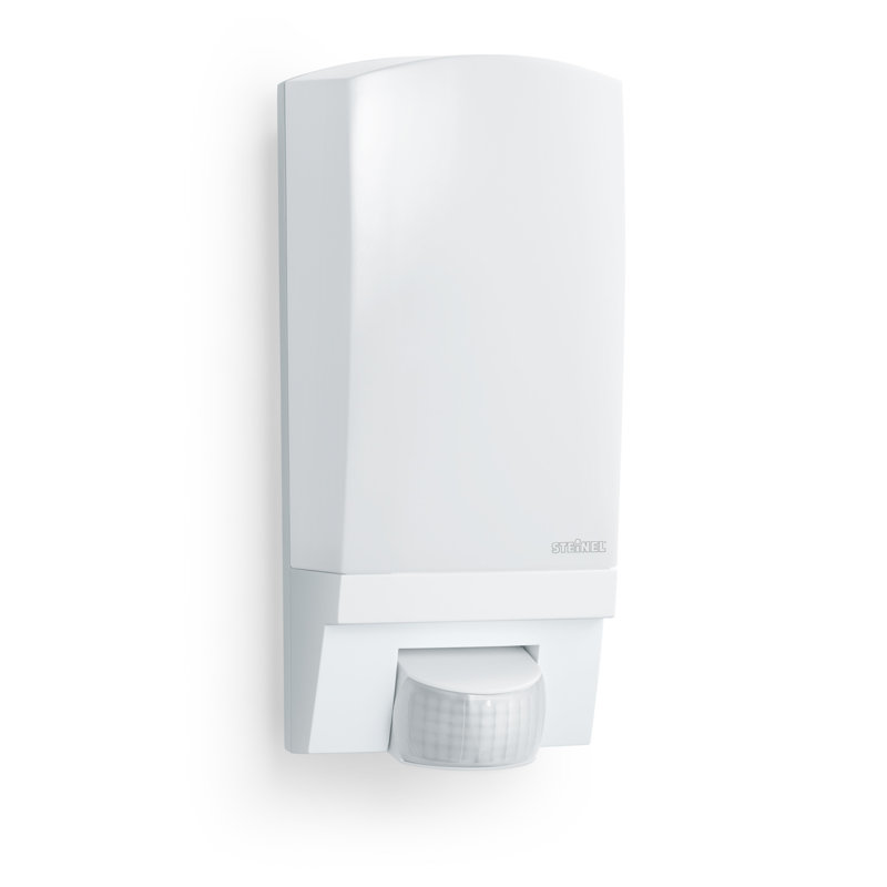 Outdoor Wall Light L 1 S with Motion Sensor incl. House Numbers E27, White