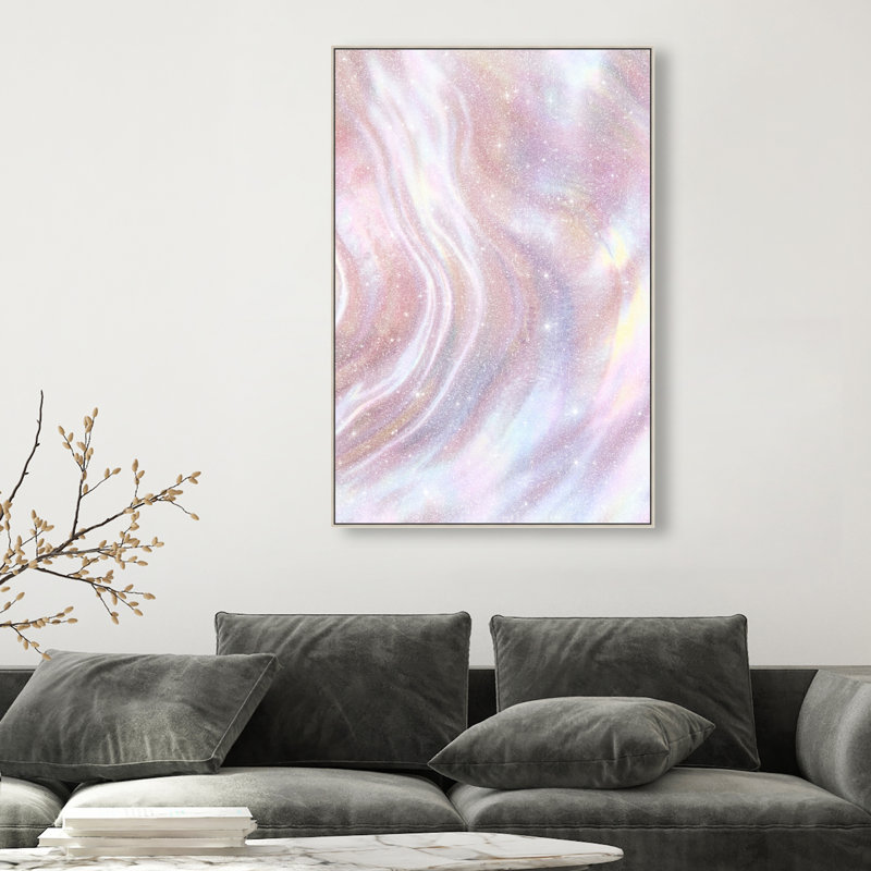Iridescent Wave Print by Oliver Gal, 16"H x 11"W, Silver Floater Frame