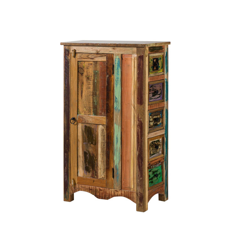 Nature Of Spirit Solid Wood 70cm W 5 - Drawer Chest of Drawers