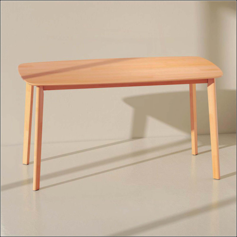 Nordic Style Rectangular Kitchen Table,Wood Dining Table With Large Tabletop