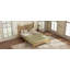 Lit plateforme en bois avec tête de lit en forme de gourde, lit plateforme de style rétro avec support à lattes en bois-62549746-210750469
