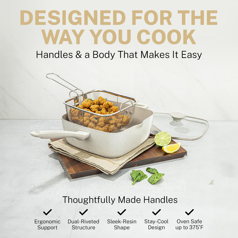 Granitestone Desert 20 Pc Nonstick Cookware and Bakeware Set- Biege
