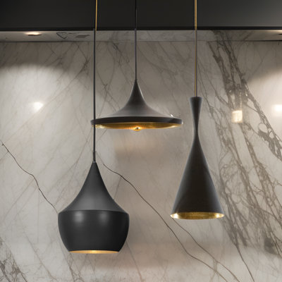 Lynward 3 - Light Gold Dome Pendant
