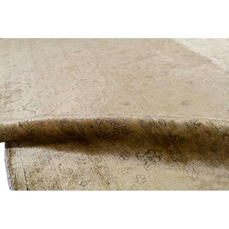 Silk Oriental Area Rug in Beige