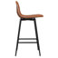 Henrine Upholstered Counter Stool with Metal Frame-1118811360