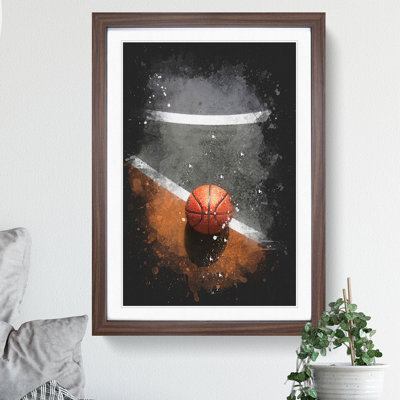 Basketball Court Paint Splash - Picture Frame Graphic Art