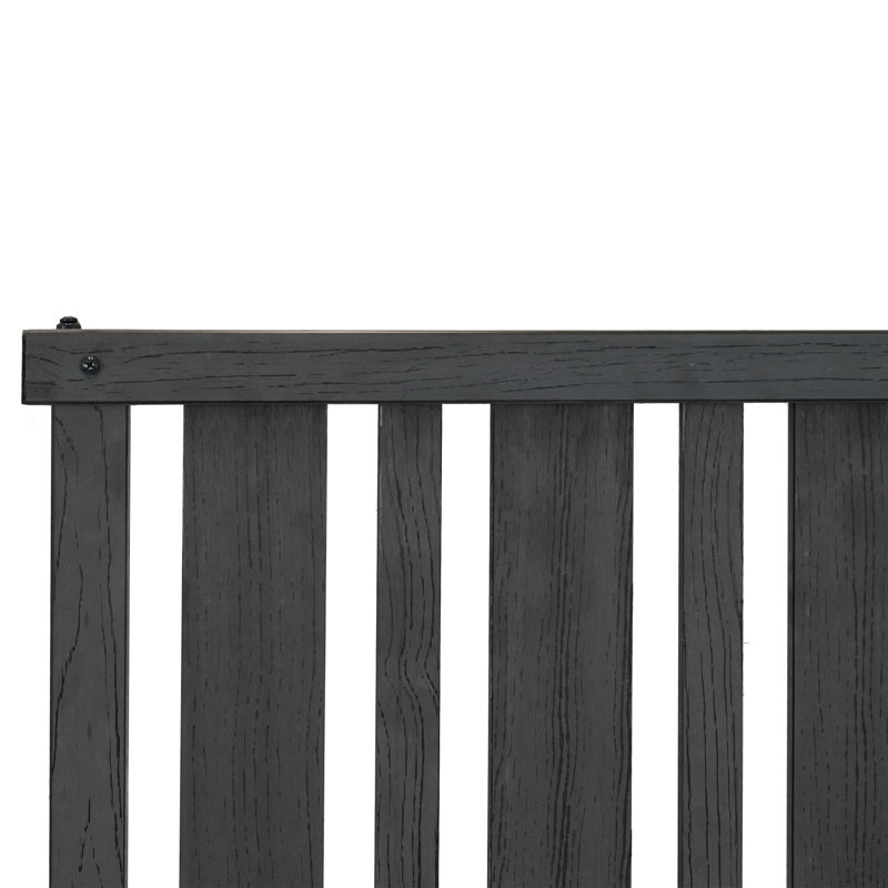 Roanoke Charcoal Vinyl 3-Panel Freestanding Privacy Screen