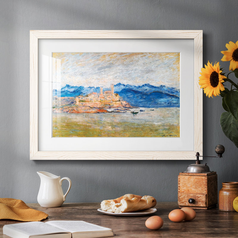 Le fort d'Antibes, 1888 - Peinture à cadre unique, H 26 po x l 38 po x P 1,5 po, Blanc