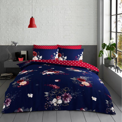 Cotton Blend Floral Duvet Cover with Pillowcases