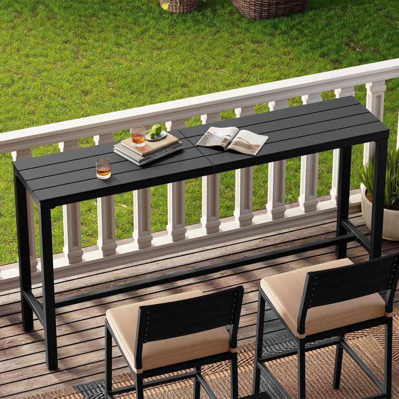 Table bistro rectangulaire avec plateau imperméable, 63"