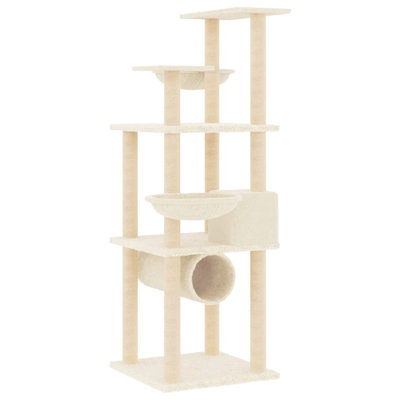 vidaXL Cat Tree Engineered wood, plush, sisal Large