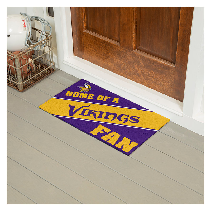 NFL Home of a Fan Team Color Outdoor Doormat, Minnesota Vikings