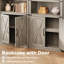 Bibliothèque à 5 niveaux avec rangement, bibliothèque de 68,7 po de hauteur, armoire de rangement en bois-1686739130