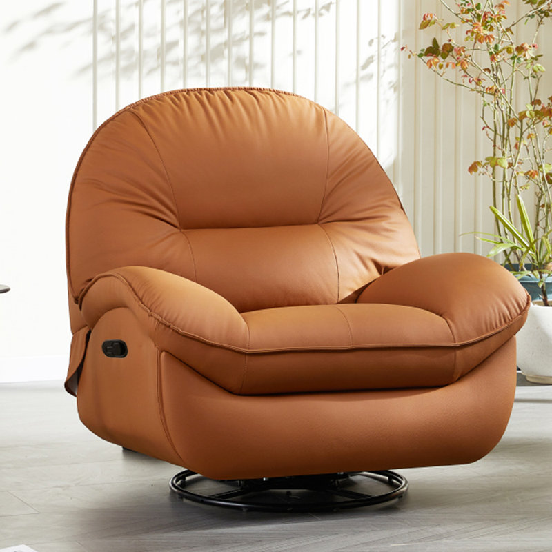Nyzaiah Faux Leather Recliner, Brown