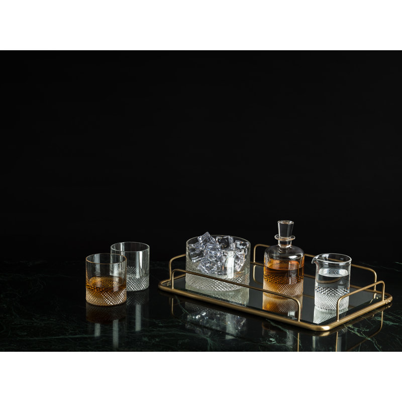 Diamond Crystal Glass, 5.7'' H x 3'' W x 3'' D