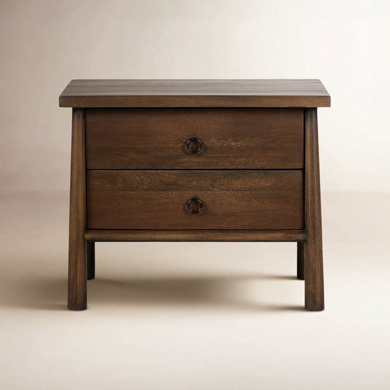 Anderle 32.00000'' W Solid Wood Nightstand, Brown