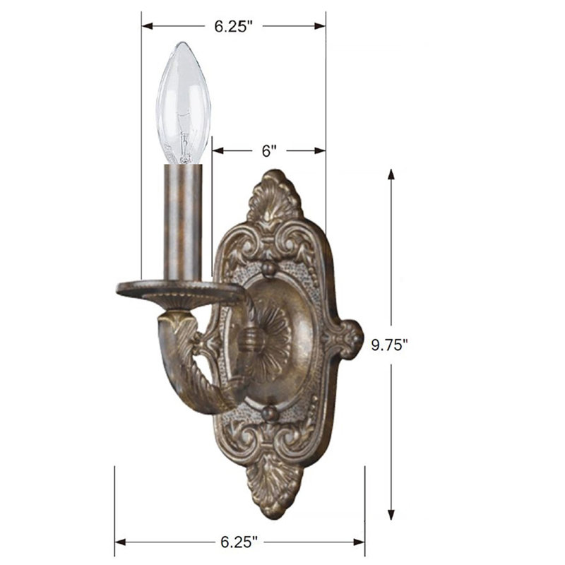 Huckabee Candle Wall Light, Venetian Bronze