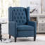 Fauteuil inclinable manuel capitonné à oreilles avec têtes de clou décoratives et engrenages réglables-1481257504