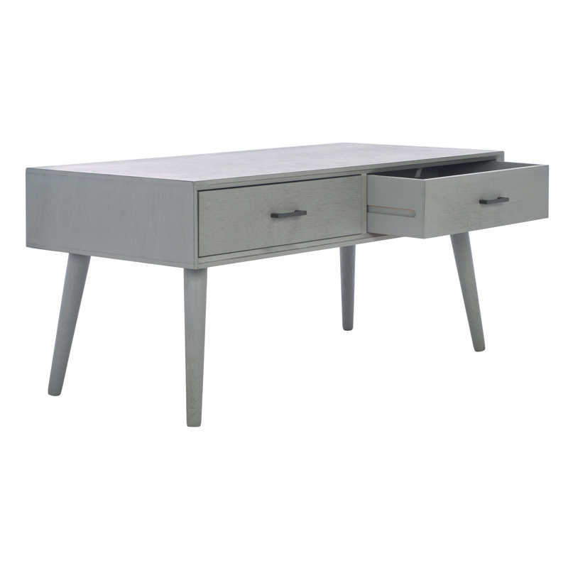 Table basse avec rangement Foerster, Gris patiné