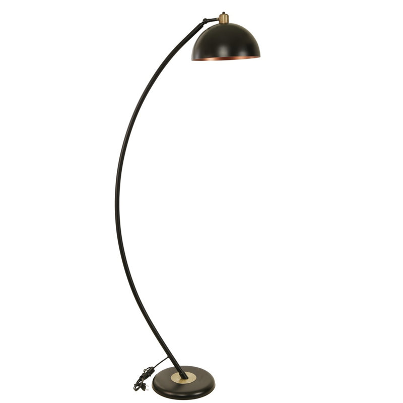 Nalani 170cm Arched Floor Lamp, Black
