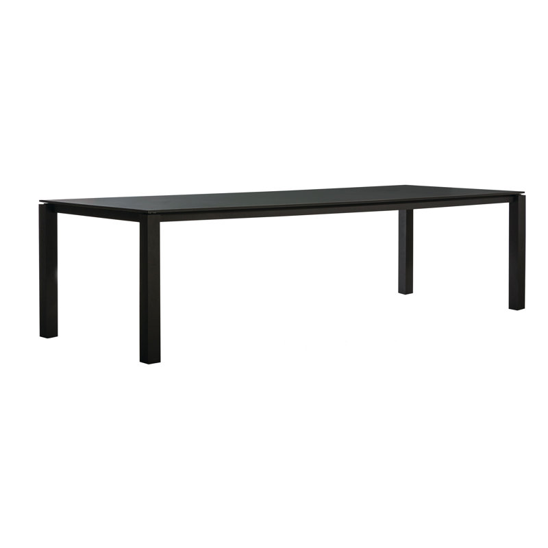 Machar Outdoor Dining Table, Nordic Black HPL, 39.38" W x 94.5" L x 29.5" H, Anthracite