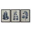 Fleurs pressées bleu marine IV - Toile tendue avec châssis sur mesure - 3 pièces-2046626167-2046626164