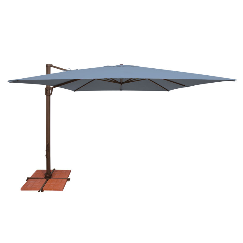 Darel 120'' Cantilever Umbrella, Cast Ocean Sunbrella® Plainweave, Bronze