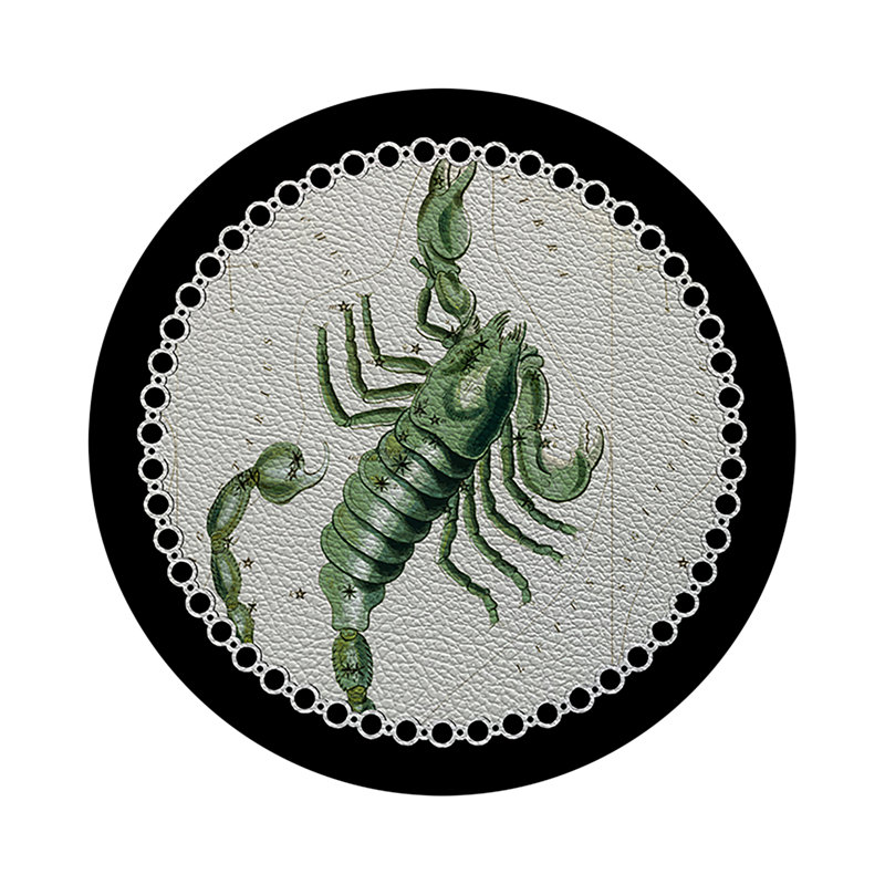 Napperon Zodiac Scorpio, Noir