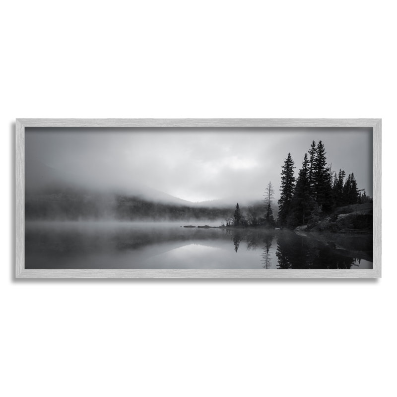 «Misty Lake» par Daniel Sproul, Estampe numérique Farmhouse, H 10 po x l 24 po x P 1,5 po