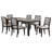 Armela 7-piece Rectangular Extension Leaf Dining Set Black-2022819654