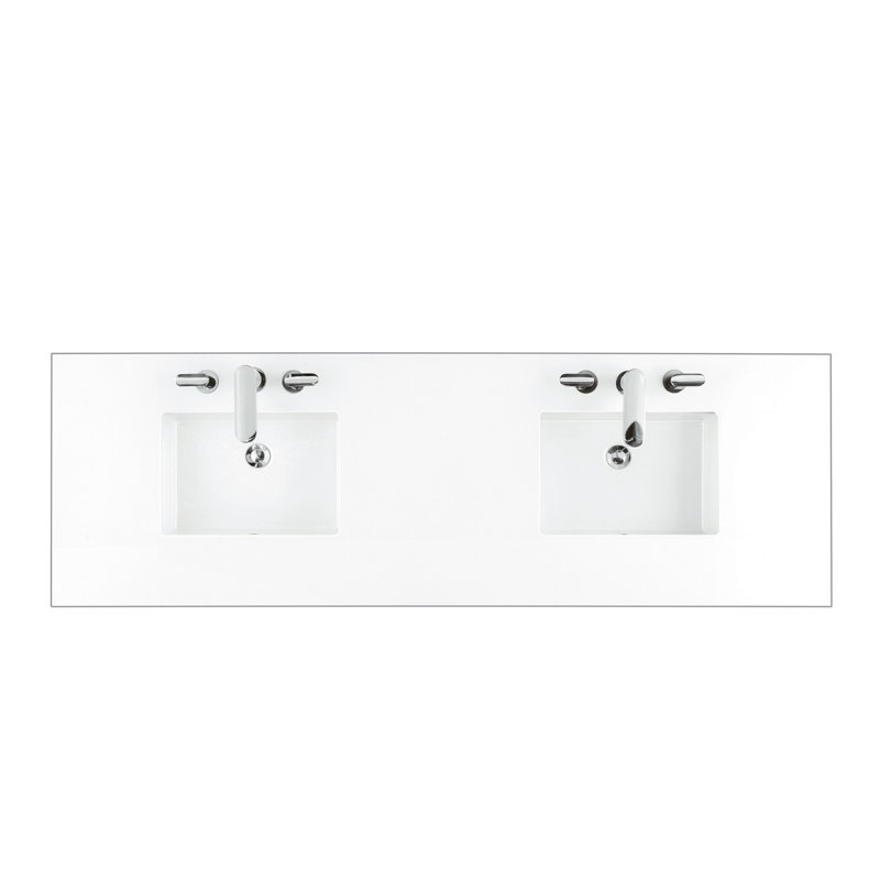 Savannah 72''  W Double Vanity, Driftwood, Classic White