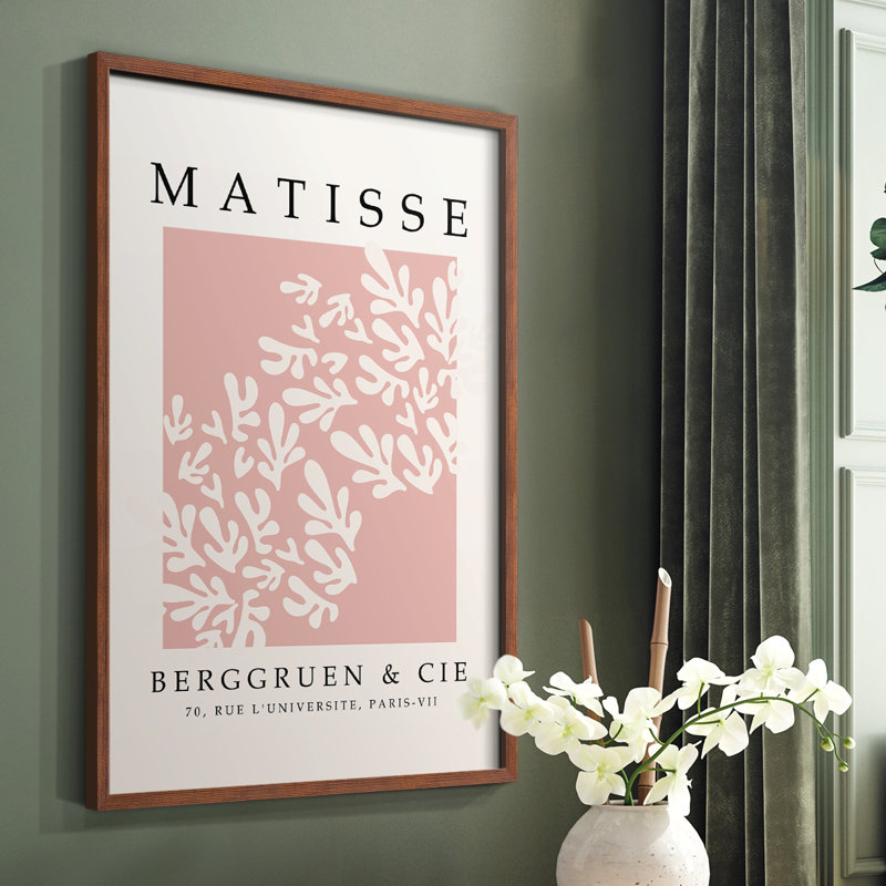 Matisse Cxxix, reproduction encadrée - bois massif, Brun, H 20 po x l 16 po