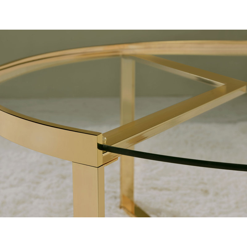 Table basse gigogne 2 pièces Wooldridge, Doré