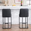Ensemble de 2 tabourets de bar rembourrés modernes avec dossier capitonné, structure en métal robuste pour le confort et le style dans la cuisine ou le bar-359245415