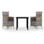 Kountz 2 - Person Wicker Patio Dining Set with Square Table , Cushions Included-133032077-133032072