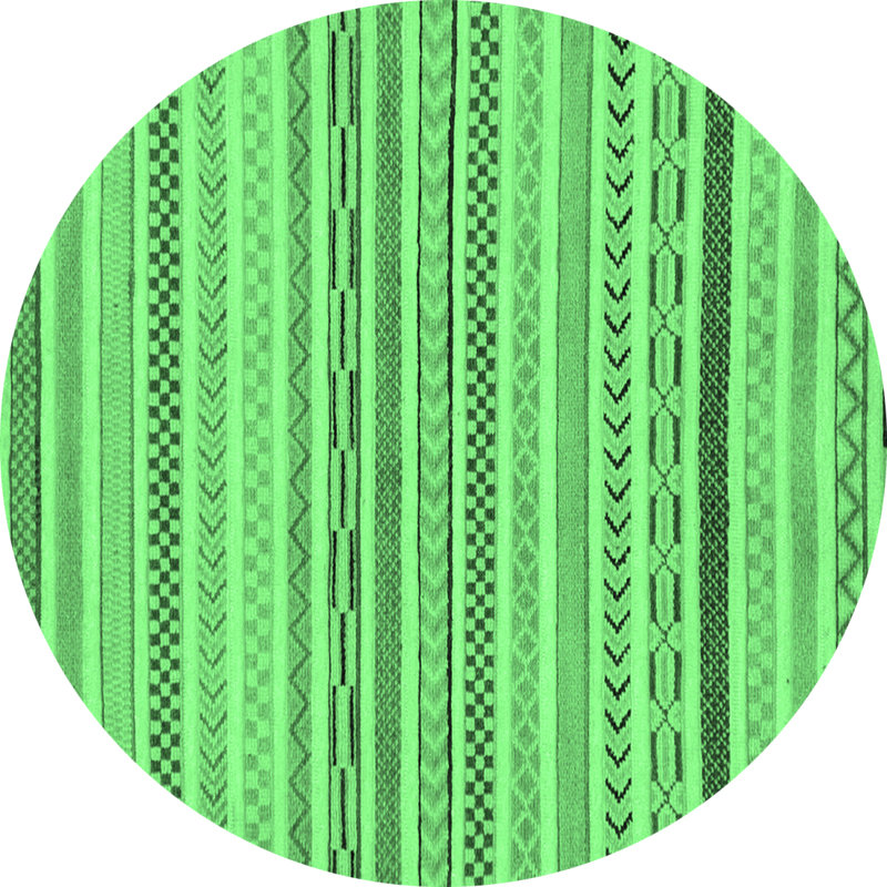 Kayd Washable Geometric Indoor Rug, Round 8'