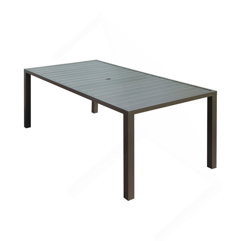 Table de salle à manger pour l'extérieur pour 8 personnes, H 29,53 po x l 78,66 po x P 38,11 po