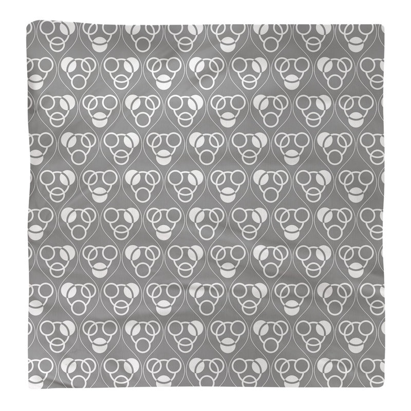 Jordao Cotton Geometric Square Napkin, Grey, 0.1" H x 22" W x 22" D, Cotton Twill