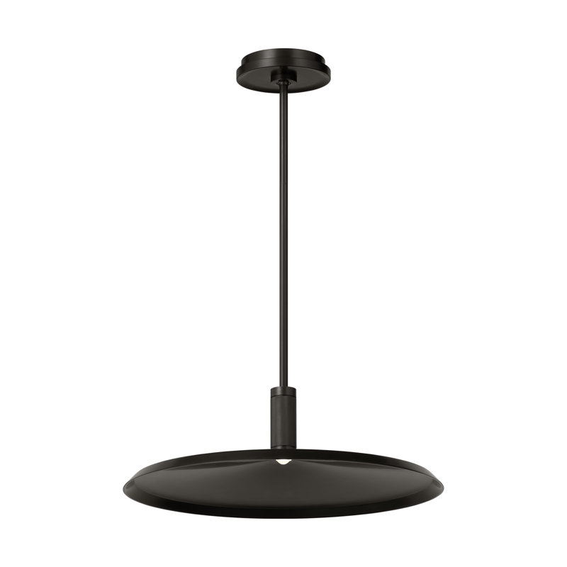 Saucer Direct 1 - Light LED Pendant, Bronze