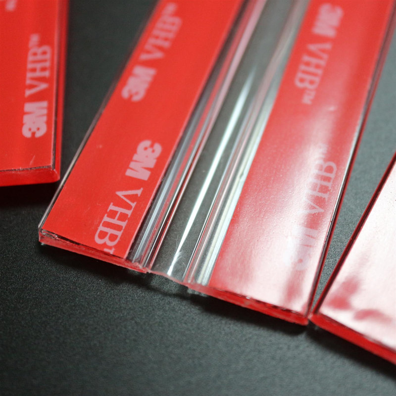 500mm Acrylic Flexible Hinges - No Glue Required Low Profile Plexiglass, Transparent, Continuous Acrylic Piano Hinges