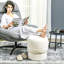 Repose-pieds moderne avec repose-pieds rembourré en tissu polaire avec siège rembourré pour salon
