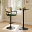 Tabouret de bar pivotant avec dossier rembourré et large de 17,7 po Kissena-131976827