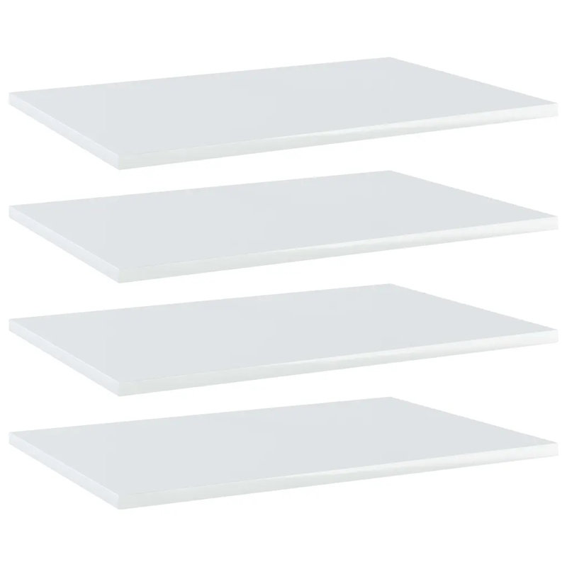 Adiy 4 Piece Wood Bracket Shelf, 1.5cm H x 60cm W x 40cm D, Concrete Grey
