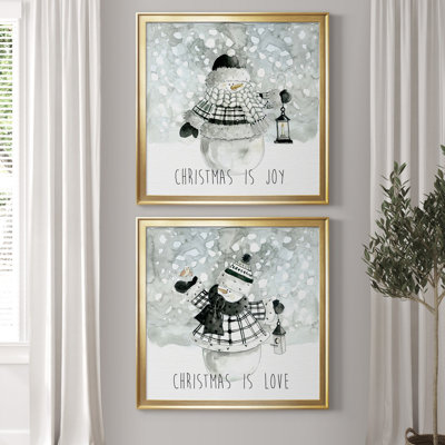 Christmas Is Joy - ensemble de 2 reproductions d'art textuel