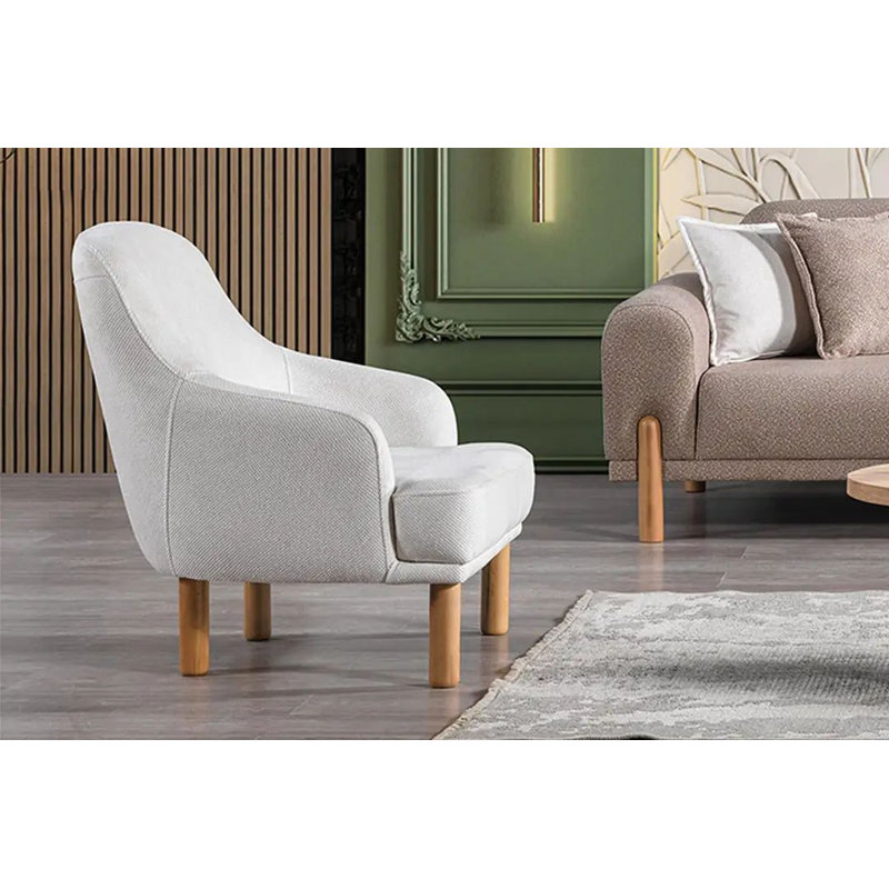 Fauteuil à oreilles, Crème