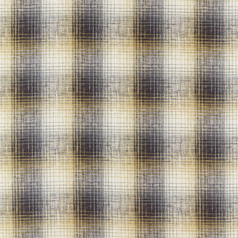 Hamada Fabric, Charcoal/Gold