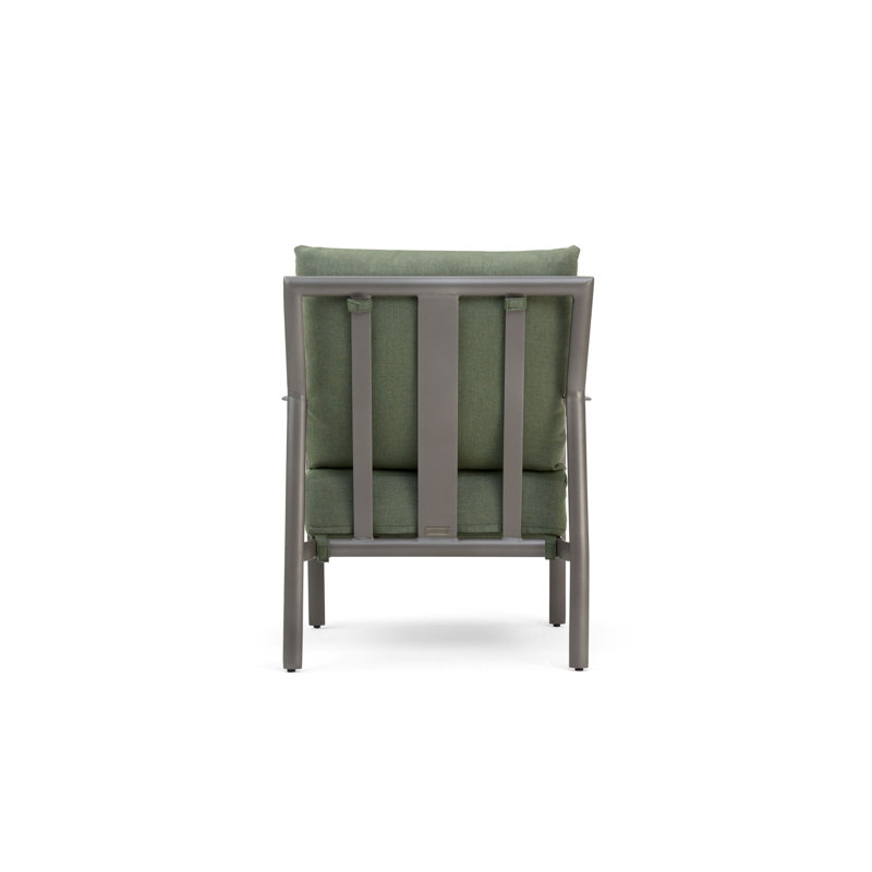 Outdoor Armchair, Green, Brown, No